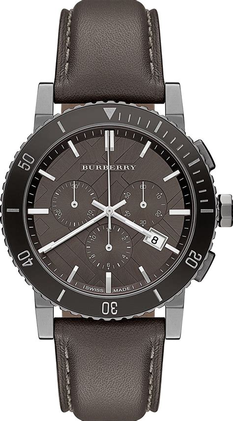 burberry men's swiss quartz leather strap watch|Burberry Watch, Men's Swiss Smooth Black Leather Strap 38mm .